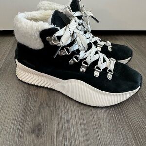 Sorel Black and White Winter Boots